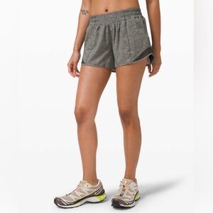 Lululemon Hotty Hot Short *Long 4" Heather Lux Multi Black